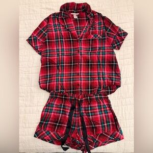 Victoria's Secret Red Plaid Pajama Set